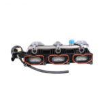 High-Performance Intake Manifold for Twin-Turbo V6 Engines - Machined Aluminum Construction with Velocity Stack Design