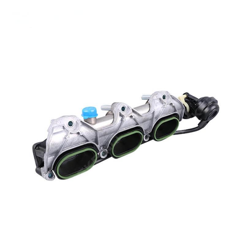High-Performance Intake Manifold for Twin-Turbo V6 Engines - Machined Aluminum Construction with Velocity Stack Design
