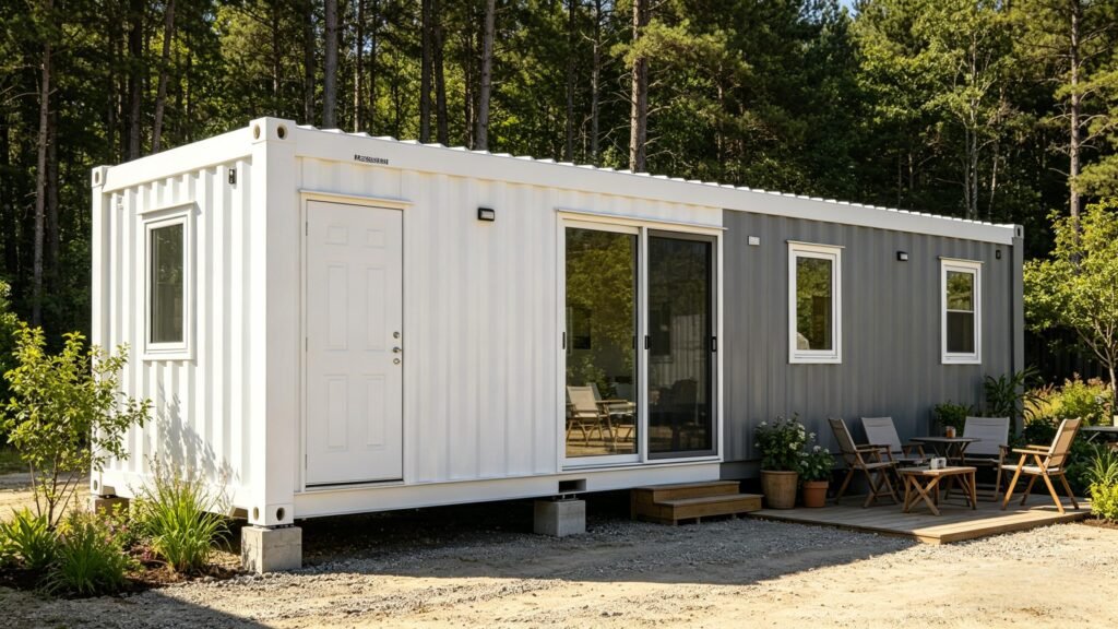 Eco-friendly prefabricated container cabin for vacation homes and weekend retreats